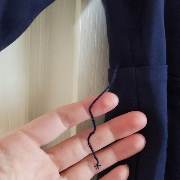 Modcloth Liza Luxe Navy Blue Masquerade Belted Shift Dress w/ Sequins, Size 1X - Picture 14 of 14